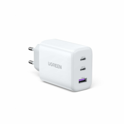 UGREEN USB C Ladegerät 65W 3-Port USB-C Netzteil PPS Schnellladegerät PD Charger 60W - Weiß Angebot bei HelloDeals