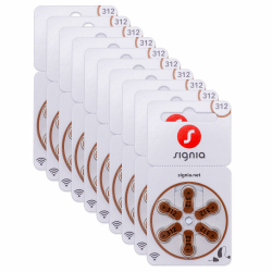 🔋 Siemens-Signia Hörgerätebatterien Typ 312 braun - 60 Stück Vorratspack Angebot bei HelloDeals