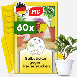 🌼🪰 PIC Gelbsticker Trauermücken - 60x Gelbtafeln gegen Trauermücken Angebot bei HelloDeals