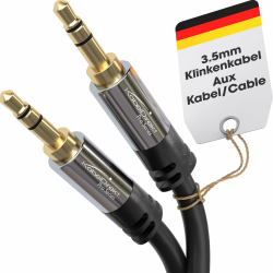 🔊 KabelDirekt Klinkenkabel Aux Kabel & Audio 3.5mm Kabel – 0,5m Schwarz 🎵 Angebot bei HelloDeals