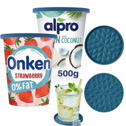 🥣🔵 Wingcases Mehrweg Silikon große JoghurtDeckel 500g (2er-Set, Dunkelblau) - Angebot! Angebot bei HelloDeals