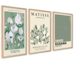 Moderne Poster Set | 3 Stück 50x70cm 🌸🎨 | Stilvolle Matisse Pastell Poster Collagen Angebot bei HelloDeals