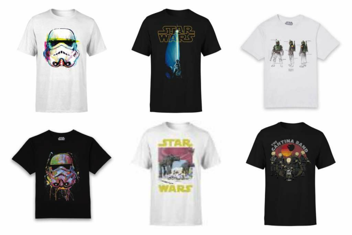 2 x Star Wars T-Shirts | 6 verschiedene Designs