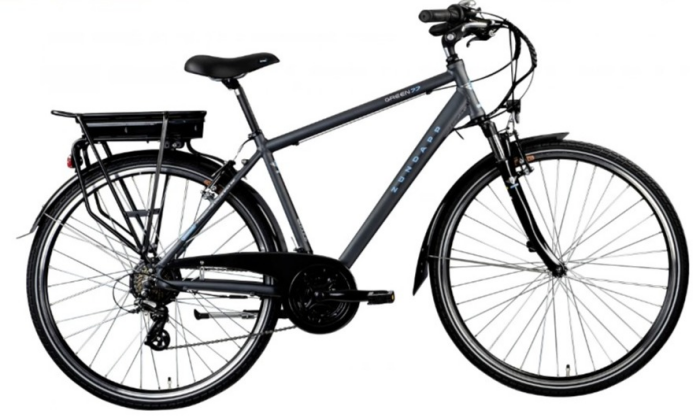 Zündapp E-Bike Trekking Green 7.7 Herren 28 Zoll RH 48cm21-Gang 374 Wh grau-blau