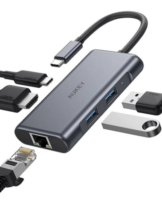 AUKEY 5 in 1 USB-C-Hub-Adapter