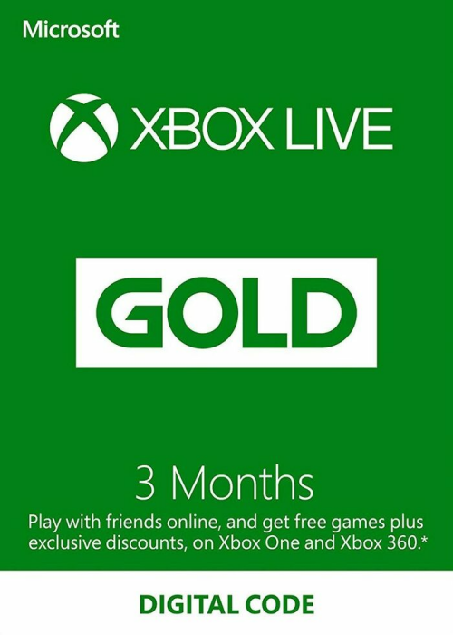 4x Xbox Live Gold 3 Monate Xbox Live key GLOBAL