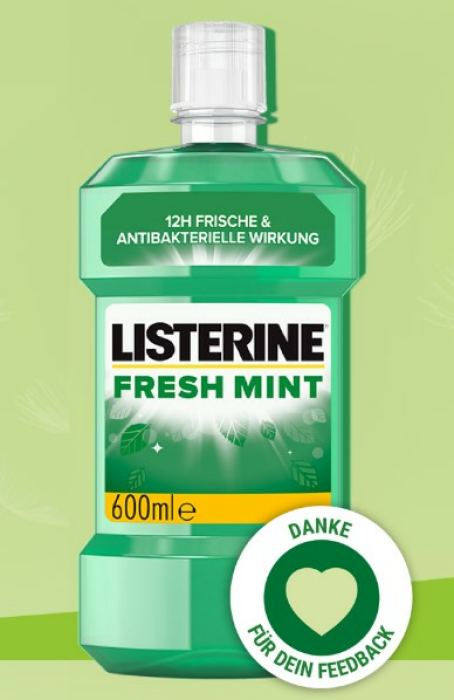 Kostenlos: Listerine Fresh Mint 600ml
