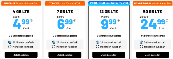 [sim.de] 7GB LTE Allnet-Flat für 6,99€ mtl.