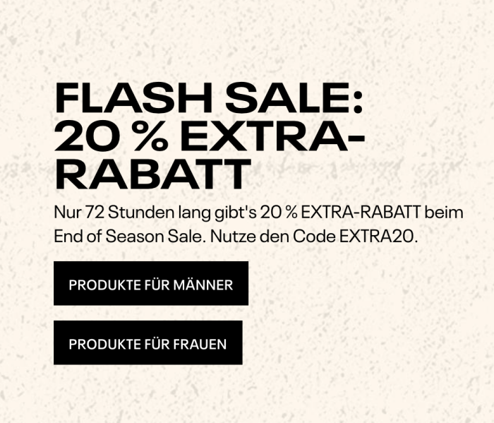 Reebok Flash Sale: Bis zu 20% Extra Rabatt