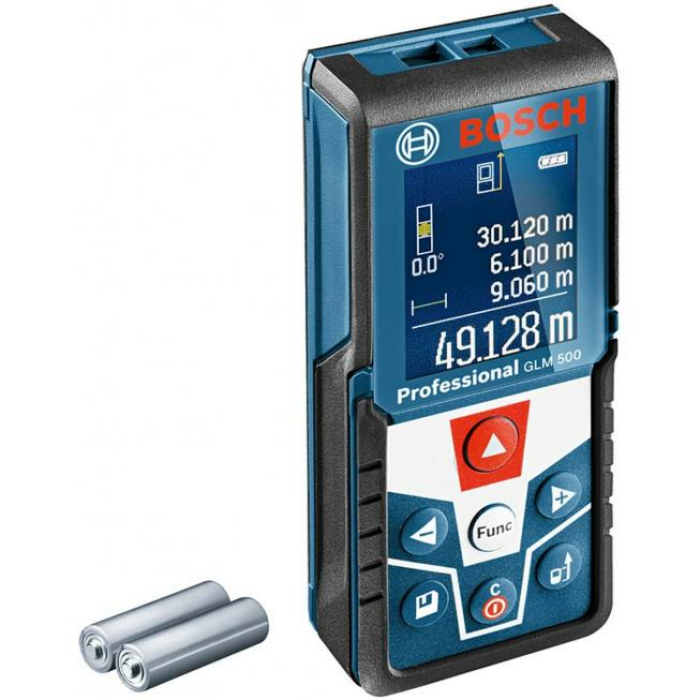 Bosch Professional Laser Entfernungsmesser GLM 500 (Arbeitsbereich: 0,05–50 m, Neigungswinkel: 0–360°