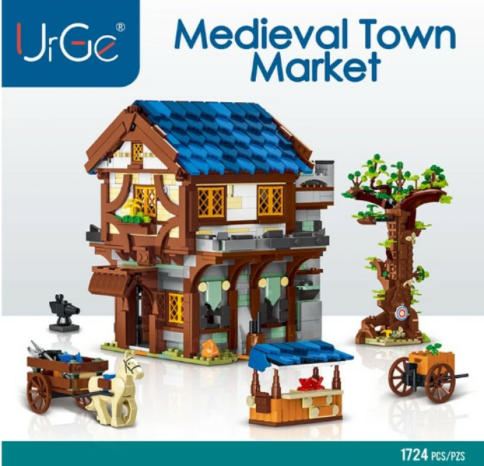 [Für kurze Zeit] Mittelalterliche Serie - Stadt Markt, Scheune, Windmühle für jeweils 54,36€ und die Wassermühle für 58,28€ (Klemmbausteine)