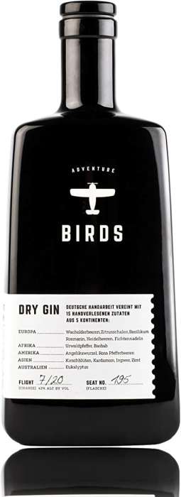 [Prime] BIRDS Dry Gin - Frischer Deutscher Handmade Gin mit Basilikum, Zitrus und Ingwer