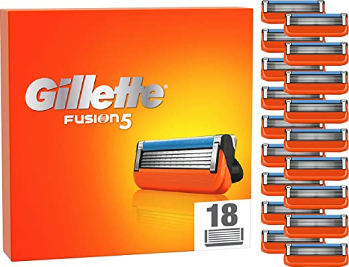 [Prime Spar-Abo] Gillette Fusion 5 Rasierklingen, 18 Ersatzklingen