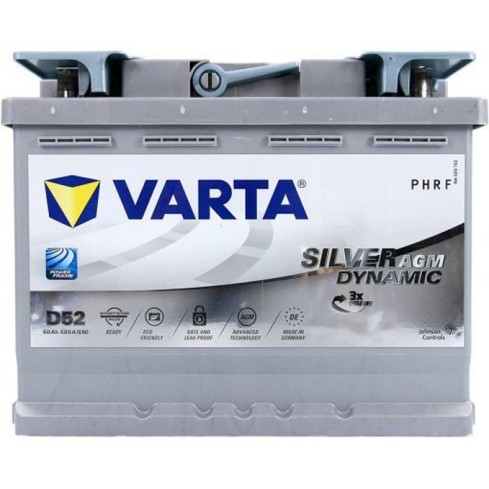 Starterbatterie - Varta Silver Dynamic AGM 12V 60Ah D52