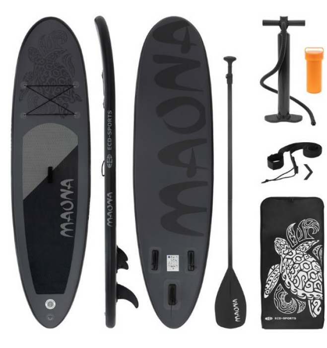Aufblasbares Stand Up Paddle Board Maona 308x76x10 cm Schwarz aus PVC