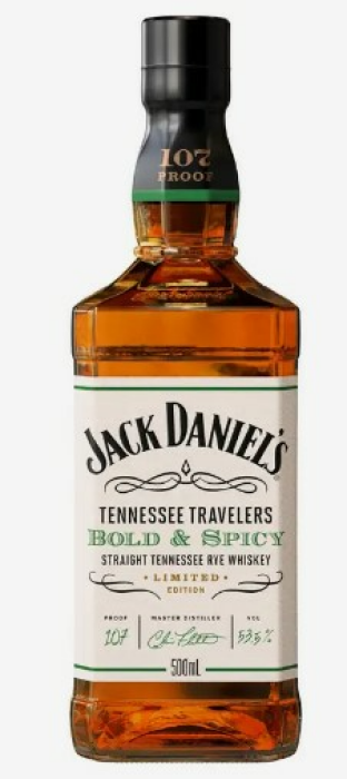 2x Jack Daniel's Tennessee Travelers Bold & Spicy (53.5% Vol., 0.5 Liter)