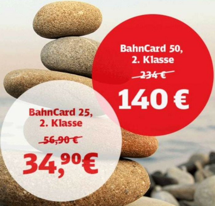 [Personalisiert] Bahn Card 25 für 34,90€ / Bahn Card 50 für 140€