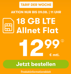 winSIM LTE All 18 GB für 12,99€ mtl.