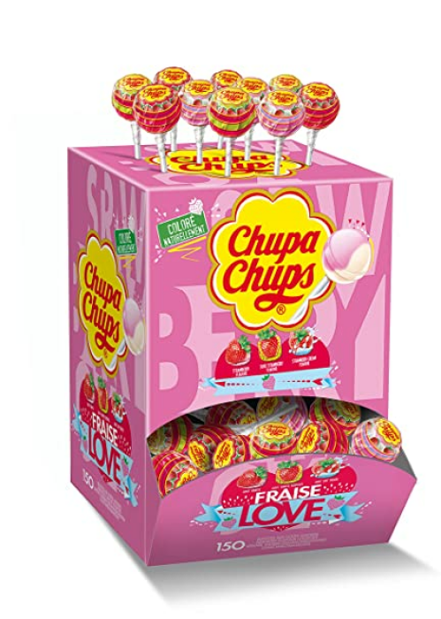 (PRIME) Chupa Chups Lollis Strawberry Lover, 150er Box
