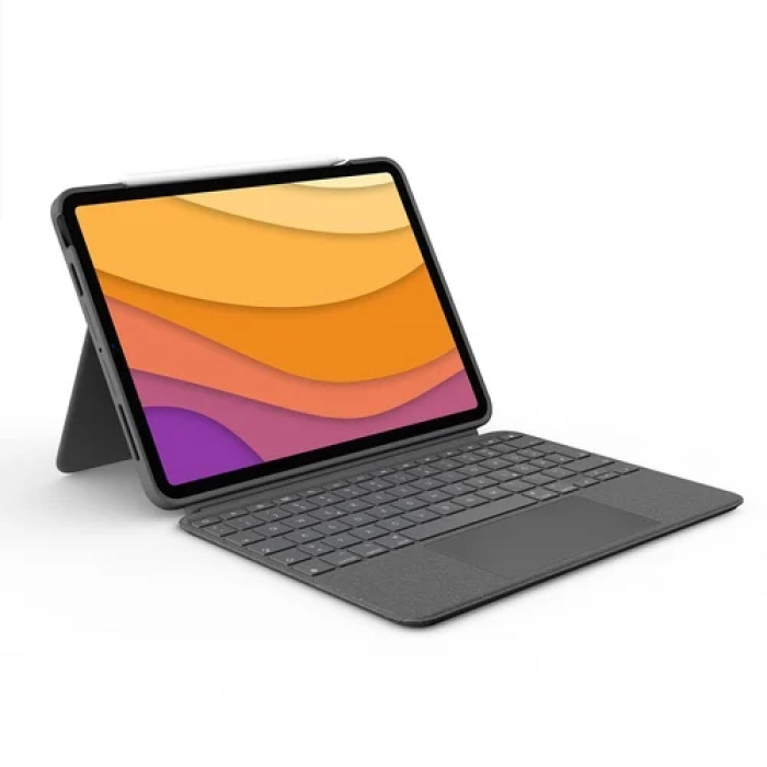 Logitech Combo Touch Tastatur und Schutzhülle für iPad Air 4 11 grau