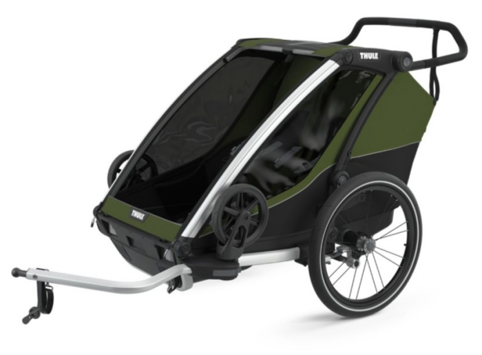 hule Chariot Cab 2 Fahrradanhänger oliv/grün 2022 Kinderfahrradanhänger