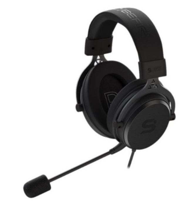 SPC Gear VIRO Gaming-Headset mit abnehmbarem Mikrofon (3,5-mm miniJack, 120-cm-Kabel mit Lautstärkeregler, 150-cm-Adapter [1x miniJack - 2X miniJack])