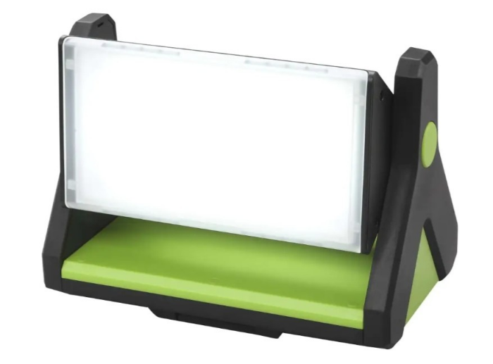 REV LED Akku-Arbeitsleuchte Y-Light 20 W grün schwarz, 300° Rotation möglich, Power Bank Funktion
