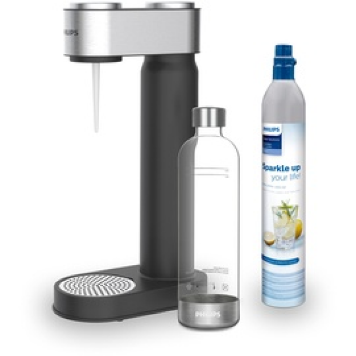 Philips GoZero mattschwarz + PET-Flasche + Zylinder