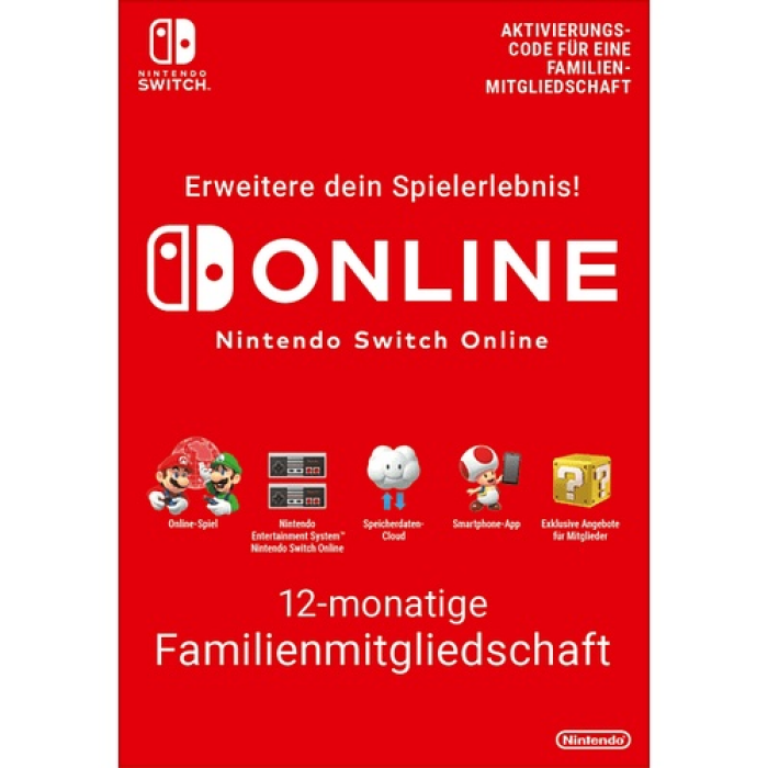 Nintendo Switch Online (Familienmitgliedschaft - 12 Monate)