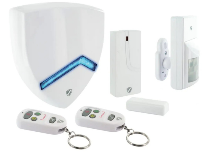 Schwaiger Funk-Alarm-System Green Guard Außensirene, Bewegungsmelder, Für- und Fenstersensor