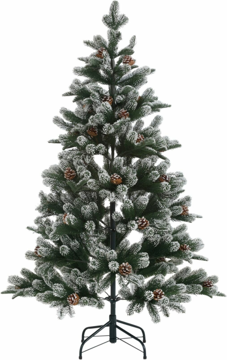 Myflair Möbel & Accessoires Künstlicher Weihnachtsbaum Snow on Green, mit leicht beschneiten Ästen und Tannenzapfen grün Ø 68 cm x 100 cm