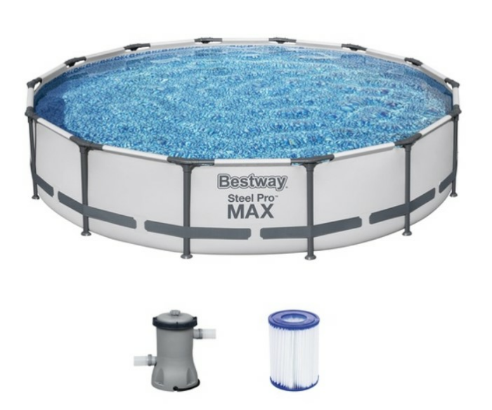 Bestway Steel Pro MAX Frame Pool-Set mit Filterpumpe Ø 427 x 84 cm