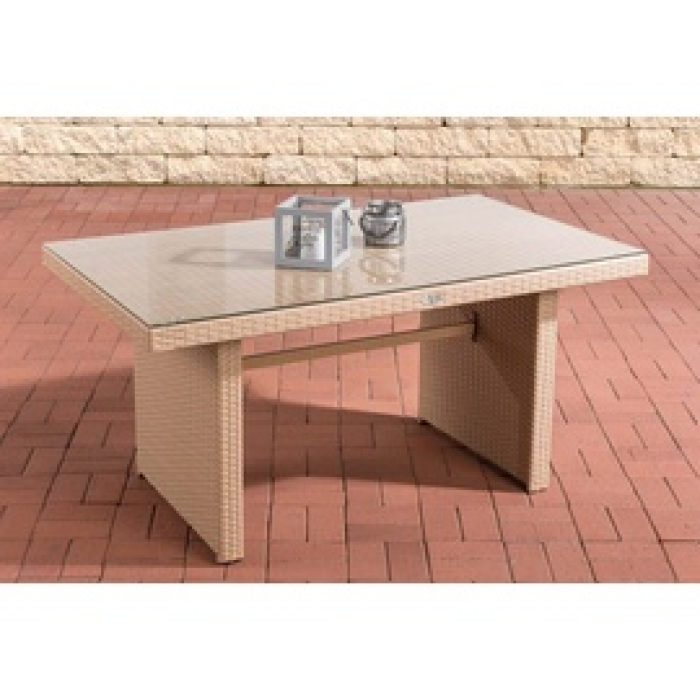 CLP Gartentisch Tisch Fisolo ca. 140 x 80 cm