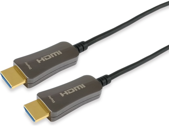 Equip Life - Highspeed HDMI mit Ethernetkabel - HDMI / Netzwerk - HDMI (M) bis HDMI (M) - 50,0m - 4K Unterstützung, Active Optical Cable (AOC) (119431)