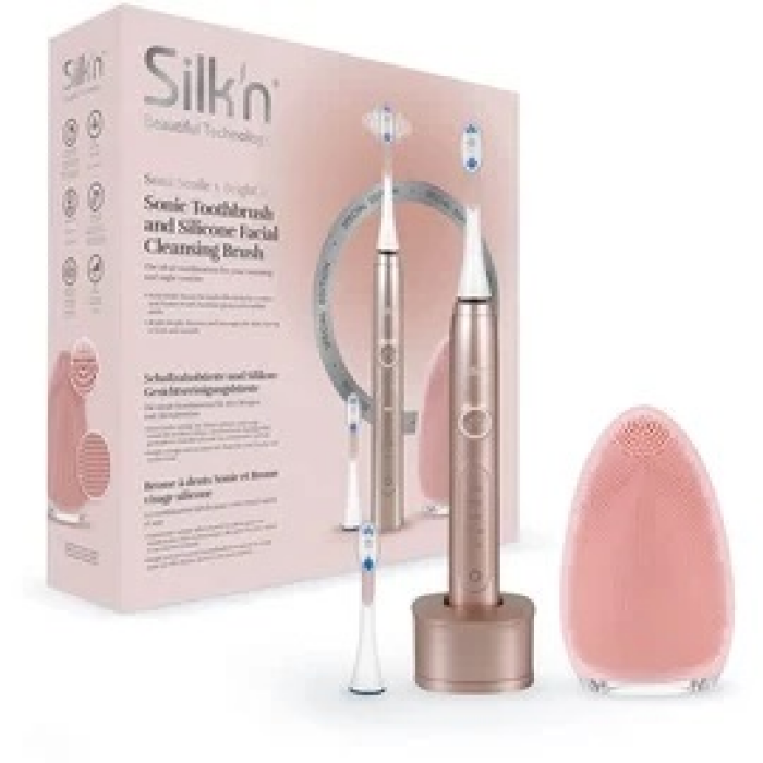 Silk'n SonicSmile Elektrische Zahnbürste & Bright Gesichtsbürste Set