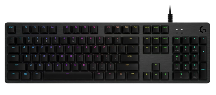 Logitech G512 Mechanische Gaming-Tastatur, RGB-Beleuchtung, Linear Switches, Programmierbare F-Tasten, USB-Port