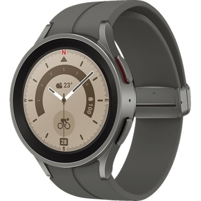 SAMSUNG Galaxy Watch5 Pro BT 45 mm Smartwatch Titan Fluorkautschuk