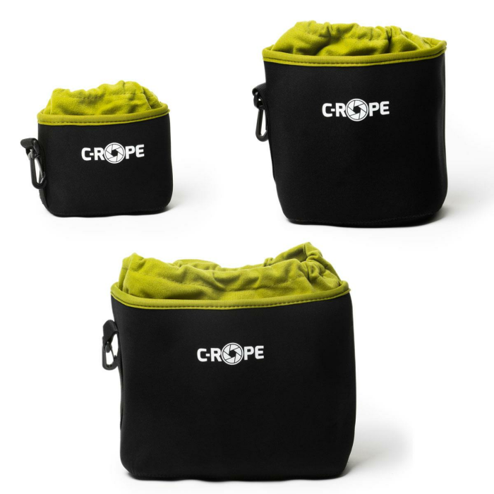 C-Rope Kamerabeutel mit Fleece-Fütterung schwarz Set