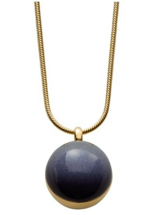 Skagen Women's Sea Glass Gold-Tone Edelstahl Anhänger mit Halskette