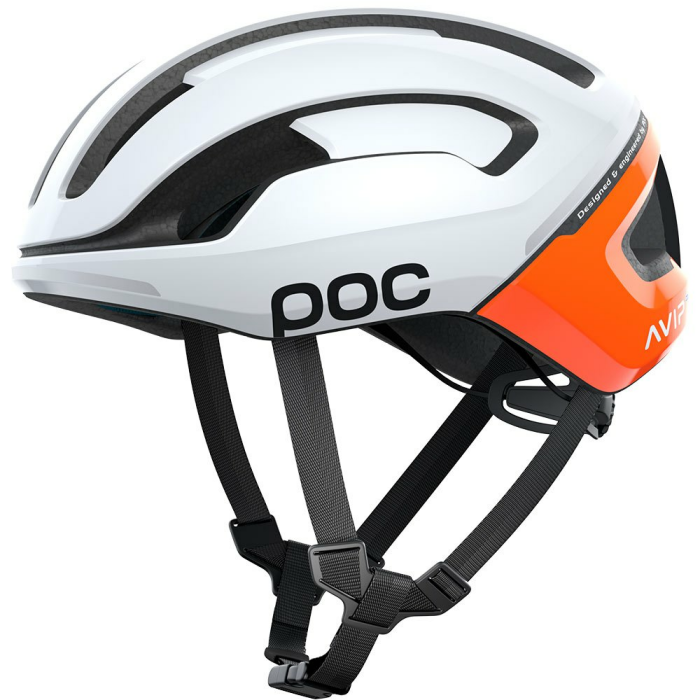 POC Omne Air Spin Helm weiß/orange S | 50-56cm 2021 Rennrad Helme
