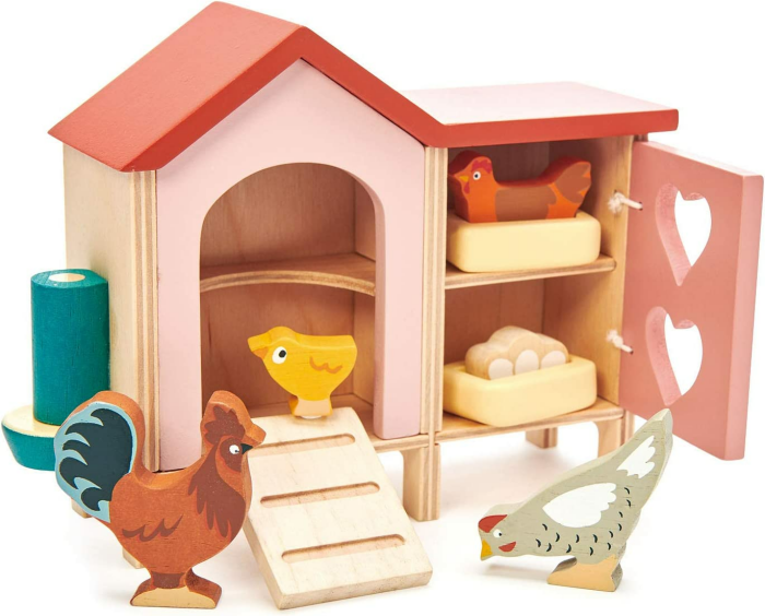 Tender Leaf Toys Puppenhausmöbel Hühnerstall für Puppenhaus