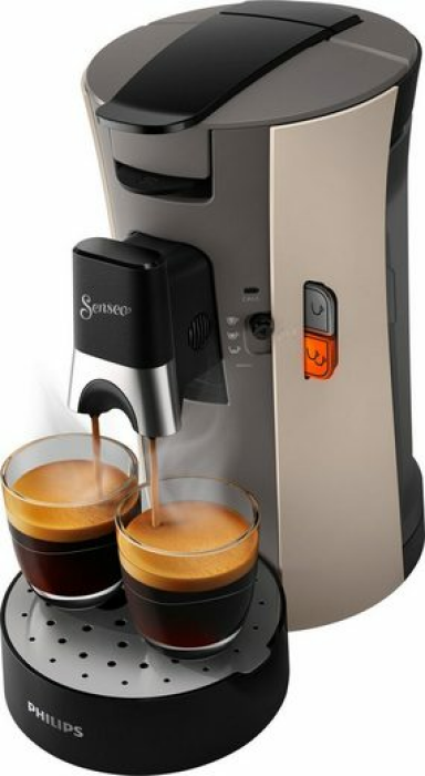 Philips Senseo Kaffeepadmaschine Select CSA240/30, inkl. Gratis-Zugaben im Wert von € 14,- UVP grau