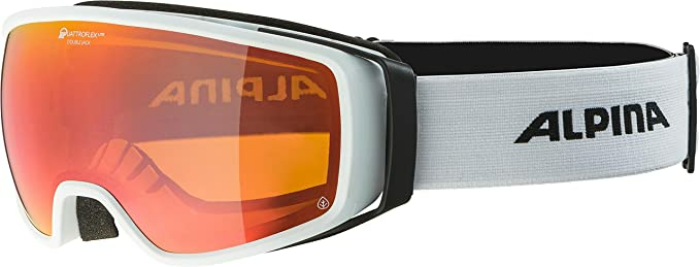 ALPINA Unisex - Erwachsene, DOUBLE JACK PLNT Q-LITE Skibrille, white matt, One Size