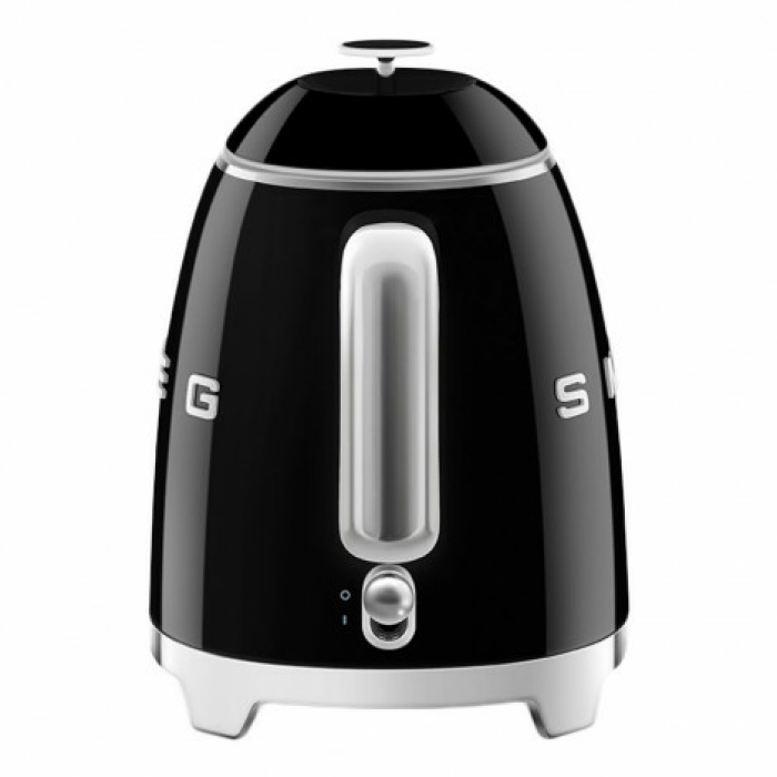 Smeg KLF05BLEU Wasserkocher Mini 50's Style, 1400W, 0,8 L, Kunststoff, Wasserstandsanzeige, schwarz