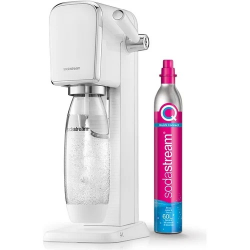 Sodastream Art white + Glaskaraffe + CO2-Zylinder