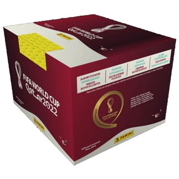 Offiziell lizenzierte Stickerkollektion FIFA World Cup Qatar 2022 - Panini: Box mit 100 Tüten