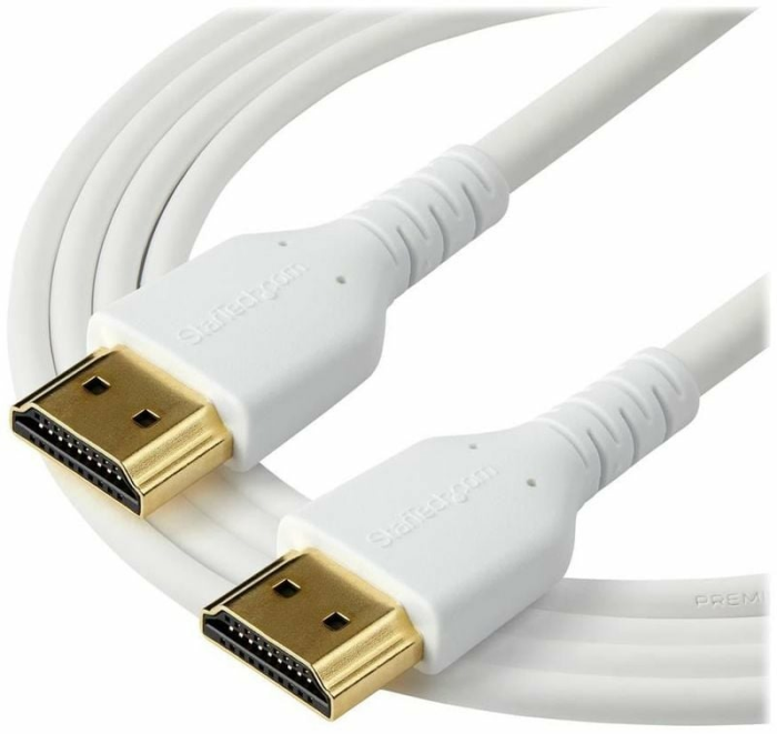 StarTech RHDMM1MPW Premium High Speed HDMI Kabel mit Ethernet, HDMI 2.0 Stecker auf Stecker, 1m, weiß (Kabel & Adapter)