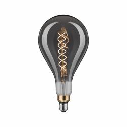 Paulmann LED Filament BIG DROP, Doppel-Spiral, Ø 16cm / L 30cm, 230V, E27, 7W 1800K 200lm, dimmbar, Rauchglas PAUL-28858