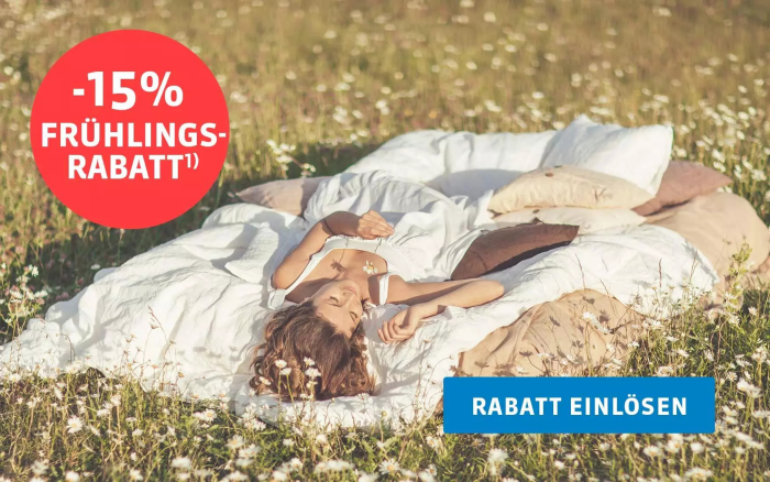 15% Frühlingsrabatt bei Schlafwelt.de