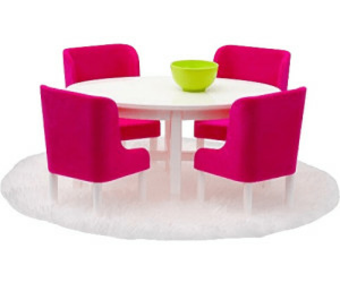 Lundby Puppenhaus Tisch und Stühle Set - 7 teilig
